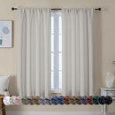 Simplebrand Ava Natural Blackout Curtains for Bedroom 63 Inch Length 2 Panels Set, Solid Thermal Insulated Energy Saving Rod Pocket Window Treatment Curtains Blackout Drapes, W40 x L63 Inch, Natural by TinyTreasures Baby Boutique