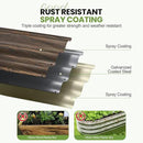 G GOOD GAIN Round Raised Garden Bed - 2Pcs 2x2x1ft Galvanized Steel Planter Boxes Outdoor with Rubber Edge Trim | Metal Raised Beds for Gardening Vegetables Flowers Fruits Herbs (Wood Grain) by GreenHaven Gardens