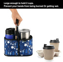 Beautyflier Drink Carrier with Handle for Delivery Reusable Insulated Coffee Cup Carrier Portable Cup Holder with Handle Organizer Tote Bag for Hot & Cold Drinks (2 Cup, Pattern2) by TinyTreasures Baby Boutique