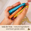 Honeysticks Jumbo Crayons (16 Pack) - Non Toxic Crayons - 100% Pure Beeswax and Food Grade Colors - 16 Bright Colors - Large, Easy to Hold and Use - Preschool Art Supplies for Toddlers/Kids 3-5, 4-8 by TinyTreasures Baby Boutique