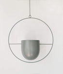 Boho Green Metal Plant Hanger,Metal Wall and Ceiling Hanging Planter, Modern Planter, Mid Century Flower Pot Plant Holder, Minimalist Planter for Indoor Outdoor Home Decor by GreenHaven Gardens