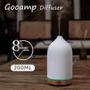 200ML Ceramic Essential Oil Diffuser - Ultrasonic Aromatherapy & Humidifier with 7-Color LED Lights, Auto Shut-Off, Wood Grain Base, 1H/3H/6H Timer | Scent for Home, Office, Yoga by TinyTreasures Baby Boutique