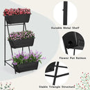 Vertical Raised Garden Bed 3 Tier Elevated Garden Planters Stand Up Garden Planter Box with Drainage Holes for Outdoor Indoor Plants Herbs Flowers Vegetables Black by GreenHaven Gardens