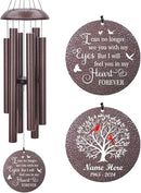 Personalized Cardinal Wind Chimes for Loss of Loved One, Sympathy Gifts for Loss of Mother Father Daughter Brother Sister Best Friend Keepsake Outdoor Garden Yard Home A Limb Has Fallen by CozyNest Decor