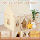 Playhouse Play Tent for Kids-Portable with Padded Mat, Star Lights, Carry Bag, Play Tent Indoor & Outdoor, Washable Kids Play House for Toddler by TinyTreasures Baby Boutique