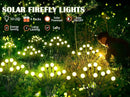 SunKite Solar Garden Lights - 4 Pack 10 LED Solar Firefly Lights Sway by Wind Outdoor Waterproof Solar Decorative Lights, Solar Outdoor Lights for Yard Patio Walkway Decoration, Warm White by GreenHaven Gardens