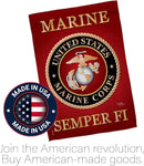 Breeze Decor HS108057-BO Marine Corps Americana Military Decorative Vertical Set, House Flag 28" x 40", Thick Fabric by GreenHaven Gardens