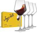 JoyJolt Layla Italian Red Wine Glasses, Set of 4, 17 oz Clear – Made in Europe by CozyNest Decor