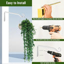 FEED GARDEN Hanging Plant Bracket 10 Inch 2 Pack, Hand-Forged Plant Hanger for Hanging Bird Feeders, Wind Chimes, Flower Baskets, Lanterns, Indoor/Outdoor Use, White by GreenHaven Gardens