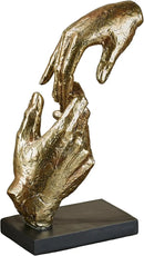 Touch of Class Loving Hands Table Sculpture - Gold - Made of Resin - Contemporary Art Statue - Sign of Love Decor - Modern Hand Statues and Sculptures for Home Desk, Living Room - 11.5 Inches High by CozyNest Decor