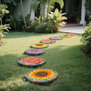 Outdoor Garden Decor Stepping Stones - Outside Garden Yard Decorative Stones Gifts for Women Garden Decor for Outside 10x10x0.75 Inch Cynkeyee by CozyNest Decor