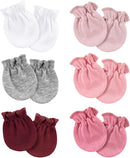Newborn Baby Mittens No Scratch Cotton Elastic Wrist Gloves Infant Toddler Mittens for Baby Boy Girl 0-6 Months by TinyTreasures Baby Boutique