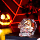 Diamond Star Glass Candle Holder Skull Halloween Tealight Candle Holder Decorative Votive Candle Holders for Home Party (clear) by CozyNest Decor