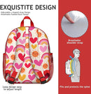 Toddler Backpack for Girls 3-8: Preschool Kindergarten Backpack - Cute Kids Backpacks for Girls-Rainbow Heart by TinyTreasures Baby Boutique