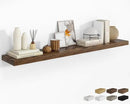 RICHFOCUS 72Inch Floating Shelves for Wall 1 Pack Shelves for Bedroom|Kitchen|Bathroom Wall Mounted Rustic Wood Floating Shelf with Invisible Brackets for Books|Storage|Decor, Rustic Brown by CozyNest Decor