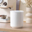 Food Storage Containers with Airtight Lids: Ceramic Canister Sets for Kitchen Countertop - Porcelain Jar for Coffee Tea Flour Sugar Rice Cookies Candy - White (42 oz) by CozyNest Decor