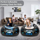 Inflatable Gaming Chair for Kids, Floor Bean Bag Chair for Teens - Boys Room Furniture with Cup Holder and Side Pocket, Inflatable Gaming Couch for Boys Room, Cool Kids Blow Up Couch Decor for Teens by TinyTreasures Baby Boutique