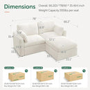 HONBAY Modular Sectional Couch with Storage Ottoman, Sectional Sofa with Storage Seats, L Shaped Sectional Couches for Living Room, Beige by CozyNest Decor