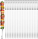 17 Inch Stainless Steel Skewers for Kabobs,HONSHEN Flat Shish Kabob Barbecue Skewers - Metal BBQ Skewers for Grilling Meat, Chicken, Shrimp, Vegetables - 20 Pack (17Inch Flat BBQ 20p) by GreenHaven Gardens
