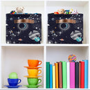 Storage Basket Bin Space Galaxy Constellation Organizer Basket Collapsible Shelf Basket Cube with handle for Nursery Bedroom Bathroom, one sizex1 by TinyTreasures Baby Boutique