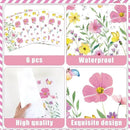 Spring Floral Butterfly Placemats Set of 6 Flower Summer Plastic Table Mats Wildflower Place Mats Washable Vinyl Rustic Holiday Table Decoration for Indoor Outdoor Party Kitchen Dining by CozyNest Decor