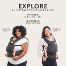 Baby Tula Explore Carriers - Breathable Baby Carrier Newborn to Toddler - Adjustable Toddler Carrier - Multiple Ergonomic Positions Front and Back - Ergonomic Fit for 7-45 lb - Linen, Ash by TinyTreasures Baby Boutique