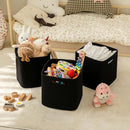 OIAHOMY Storage Cubes 11 Inch Storage Bins-3-Pack, Cotton Rope Woven Baskets for Organizing, Square Storage Baskets for Shelves Organizer, Classroom, Kids Toy Bins, Closet, Baby Nursery-Black by TinyTreasures Baby Boutique