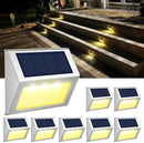 JSOT Solar Lights Outdoor for Deck,Waterproof Solar Powered Steps Light Outdoor Wireless LED Lamp Fence Lighting Walkway Patio Stair Garden Path Rail Backyard Fences Post 8 Pack Warm White by GreenHaven Gardens