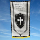 Sovereign Military Hospitaller Order of Saint John of Jerusalem 3x5 Feet Flag - Saint John of Jerusalem & Rhodes Design, Historical Saint John of Jerusalem Coat of Arms, Polyester with Grommets