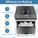 COSTWAY 2 in 1 Countertop Ice Maker Built-in Water Dispenser, 48LBS per Day, S/M/L Size Ice Cube, 5LBS Ice Storage Basket, Fast 6 Mins, Stainless Steel Ice Machine with Extendable Chilled Water Spout by CozyNest Decor