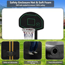 Upgraded 10/12/14/15/16FT Trampoline Outdoor, Large Kids Trampoline with Light, Stakes, Sprinkler, Backyard Trampoline with Basketball Hoop and Net, Capacity for 4-6 Kids and Adults by TinyTreasures Baby Boutique