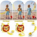 Toddlers Leash + Anti Lost Wrist Link Child Kids Safety Harness Kids Walking Wristband Assistant Strap Belt for Boys Pink Christmas Gift (Yellow) by TinyTreasures Baby Boutique