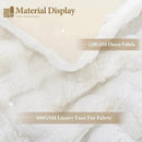 Touchat Luxury 1000GSM Faux Rabbit Fur Throw Blanket, Super Heavy Warm Cozy Blankets for Couch Bed Sofa, Bubble Plush Fuzzy Elegant Soft Reversible Mink Blanket for Living Room Bedroom, Cream White by CozyNest Decor