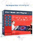 SUNLIN 2-in-1 Music Jam Mat, Music Learning Toy for Boys Girls 3-6, Drum Set + Piano Mat, Toddler Birthday Gift 3 4 5 6 Years, Record & Playback, Built-in Songs, 8 Instrument Sounds, Volume Control by TinyTreasures Baby Boutique