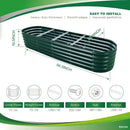 Gardmax Galvanized Raised Garden Bed, Lightweight Planter Boxes Outdoor with Easy Assembly, Large Garden Bed for Vegetables, Fruits, Flower Dark Green 8FT by CozyNest Decor