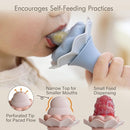 Moonkie Baby Fruit Feeder with Freezer Tray, BPA Free Silicone Food Feeder for Infant Self Feeding, Breastmilk Popsicle Molds, Mesh Feeder with Two Pouches, Baby Shower Gifts 4 Months+, 1 Pack by TinyTreasures Baby Boutique