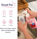 Unscented Foam Bottle Wash, Natural Plant Based Baby Bottle & Dish Soap, No Artificial Fragrance or Additives, Gentle for Washing Bottles, Pacifiers and Toys, Easy Rinse, 15.21 Fl Oz by TinyTreasures Baby Boutique