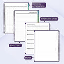 2026 Monthly Planner - JUL 2025 - DEC 2026 Planner, Planner with Colorful Tabs, 2025-2026 Calendar Planner for Daily Organizing - Waterproof Cover (8" x10", Monthly Pages & Notes, Purple) by TinyTreasures Baby Boutique