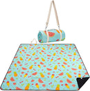 Picnic Blanket Extra Large 79" x 79", Washable Picnic Blankets, Camping Blanket with Portable Handle & Shoulder Strap - SummerFruits by TinyTreasures Baby Boutique