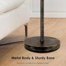 BoostArea Torchiere Floor Lamp Antique Bronze, 24W Super Bright LED Standing Lamp, 3000K Dimmable Pole Lamp with Rotary Switch, 70 Inch Tall Metal Modern Floor Lamps for Living Room/Bedroom/Office/Den by CozyNest Decor