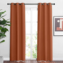 NICETOWN Blackout Burnt Orange Curtains 84 inches Long - Grommet Top Room Darkening Thermal Curtains Sound Blocking Window Treatments for Bedroom/Living Room (2 Panels, W37 x L84) by TinyTreasures Baby Boutique