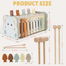 Joyreal Wooden Montessori Toys for 1 Year Old - Hammering Pounding Toy with Xylophone & Fishing Game - Educational Toddler Activities for 1 2 3 Year Old Christmas Birthday Gifts by TinyTreasures Baby Boutique