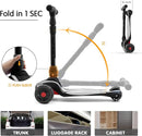 LOL-FUN Toddler Scooter for Kids Ages 3-12 Years Old Boy Girl with 3 Wheel LED Lights, Extra-Wide Childrens Foldable Kick Scooter Kids Ages 3-5 with 4 Adjustable Height and Lean-to-Steer by TinyTreasures Baby Boutique