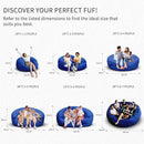 Bean Bag Chair for Adults 5FT,Soft Removable Cover for Teens/Girls Bedroom,Fluffy Giant Round Floor Beanbag Lounger Chairs (No Filler,Sapphire) by CozyNest Decor