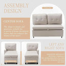 Pull Out Couch, Oversized Sleeper Sofa Couch, Sectional Sleeper Sofa Bed for Living Room Bedroom Lounge (Beige, 110 Inch) by CozyNest Decor