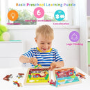 Wooden Puzzles for Toddlers 2-4, 9 Pieces Vehicle Jigsaw Puzzles for Kids Ages 3-5, Toddler Toys for 2-4 Preschool Learning Activities, Learning & Educational Toys, Gifts for Boys, Girls by TinyTreasures Baby Boutique