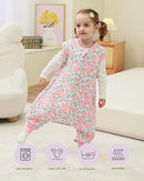 HOMEAL 1.0Tog Sleep Sack, Toddler Sleep Sack with Feet, 5T-7T Sleep Sack Toddler,Toddler Sleeping Sack with Legs,Pink Rose by TinyTreasures Baby Boutique