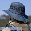 Fishing Hat, UPF50+ Wide Brim Sun Hat for Men Women, UV Protection Hiking Beach Bucket Hats Summer Safari Hat by GreenHaven Gardens