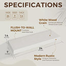 24 inch Floating Shelves Long Floating Shelves for Wall Large Wall Mounted Shelves with Invisible Brackets, White Shelves for Bathroom, Living Room, Kitchen, Office, 24x6.7 inch deep Set of 2 by CozyNest Decor
