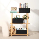 Small Storage Baskets for Organizing | Closet Organizer Bins | Shelf Toy Basket | Woven Rope Baskets | Cube Decorative Box | Shallow Basket | 13x8.5x5.1” | 3 Packs Black by GreenHaven Gardens